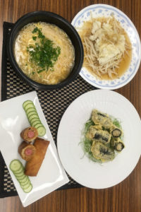 シェフがモンストレーションしたメニュー