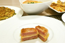 ソーセージとサーモンのチーズカツレツ