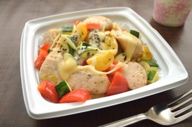 【業】ハーブフランクと彩り野菜のグリル