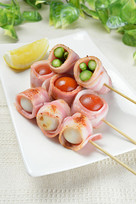 バーベキューやお弁当に！ベーコン巻き串の手順