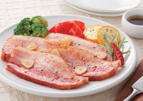 母の日に！厚切ベーコンのガーリックソテー