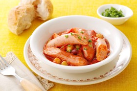 ソーセージと豆のトマト煮込み