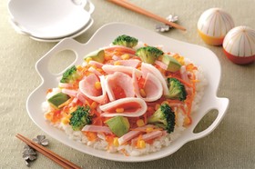 ひな祭りに♪ハムの洋風ちらし寿司